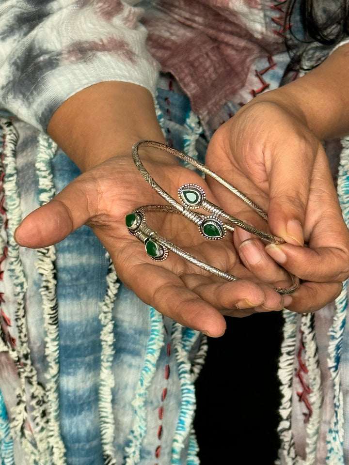 925 Silver Tribal Anklets | SHIVKA Set of 2