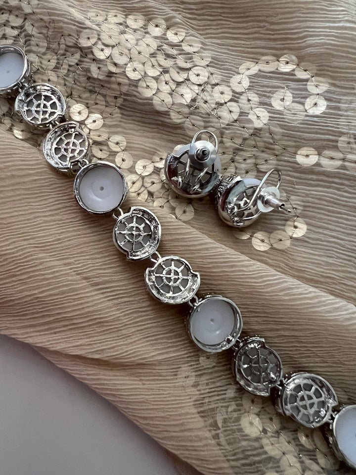 Elegant Designer Choker Necklace Set | SHIVKA | Brass, Copper & Silver | Perfect for Destination Weddings