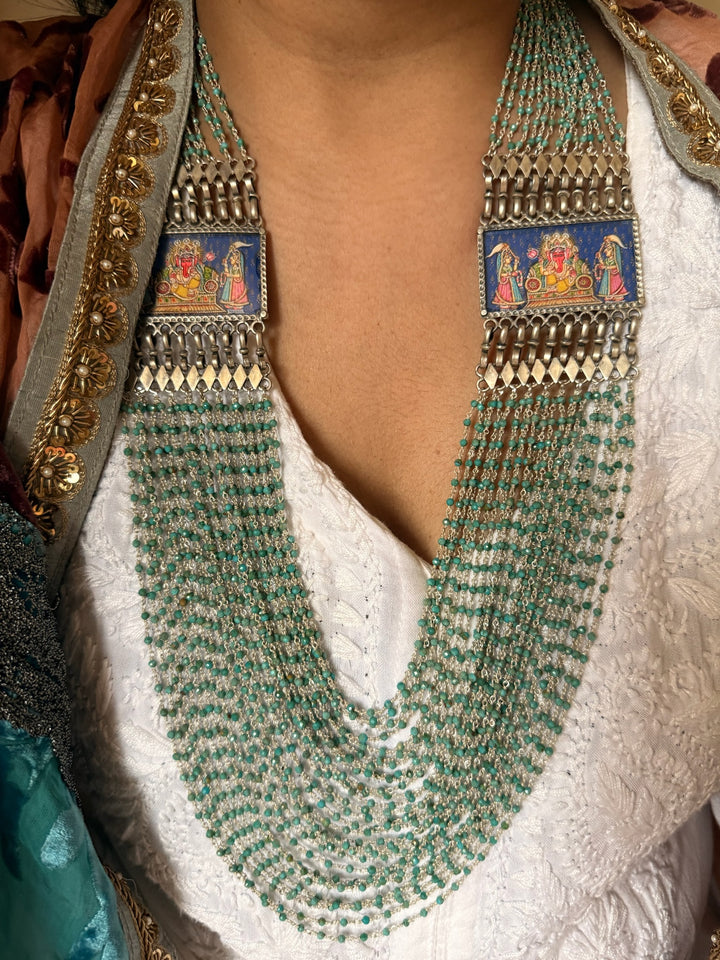 Handmade 925 Silver Turquoise Beads Necklace | SHIVKA