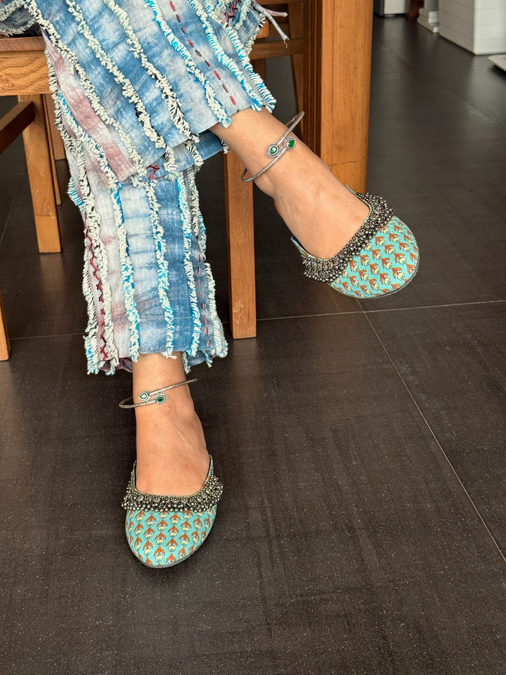 925 Silver Tribal Anklets | SHIVKA Set of 2