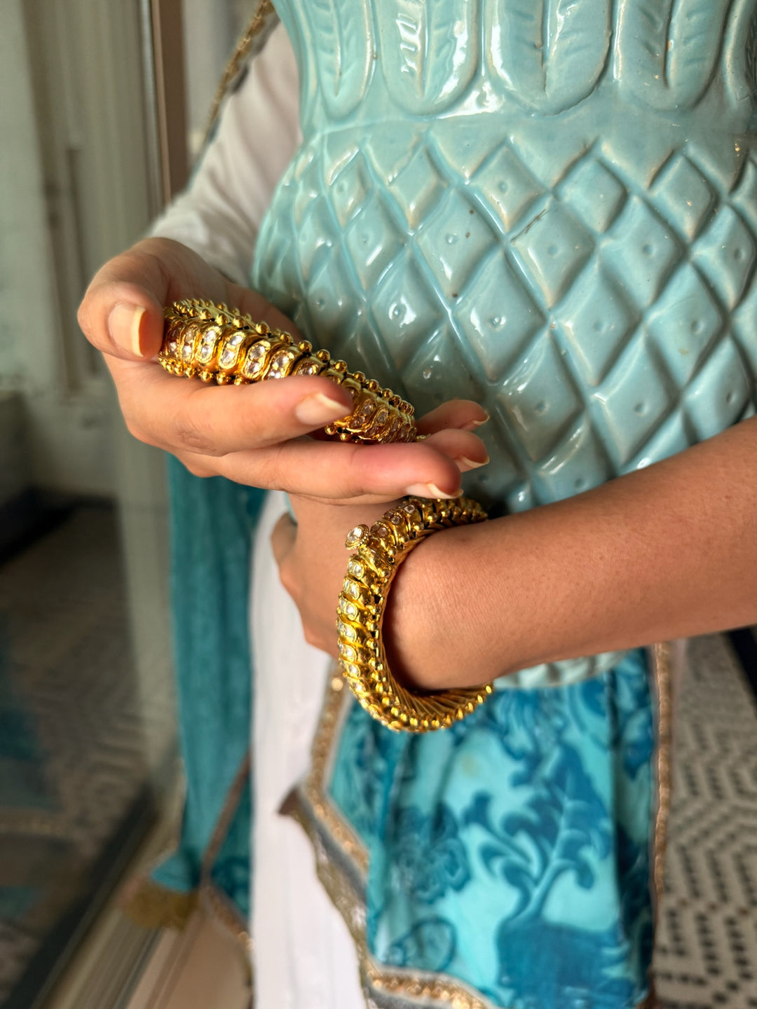 Handmade Bikaner 925 Silver Sutlada Pair | SHIVKA