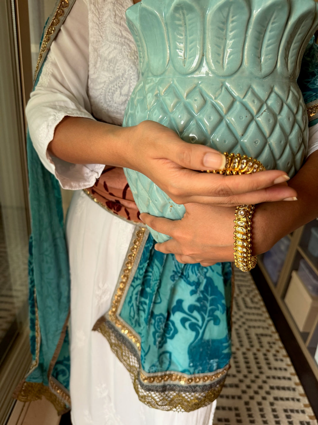 Handmade Bikaner 925 Silver Sutlada Pair | SHIVKA