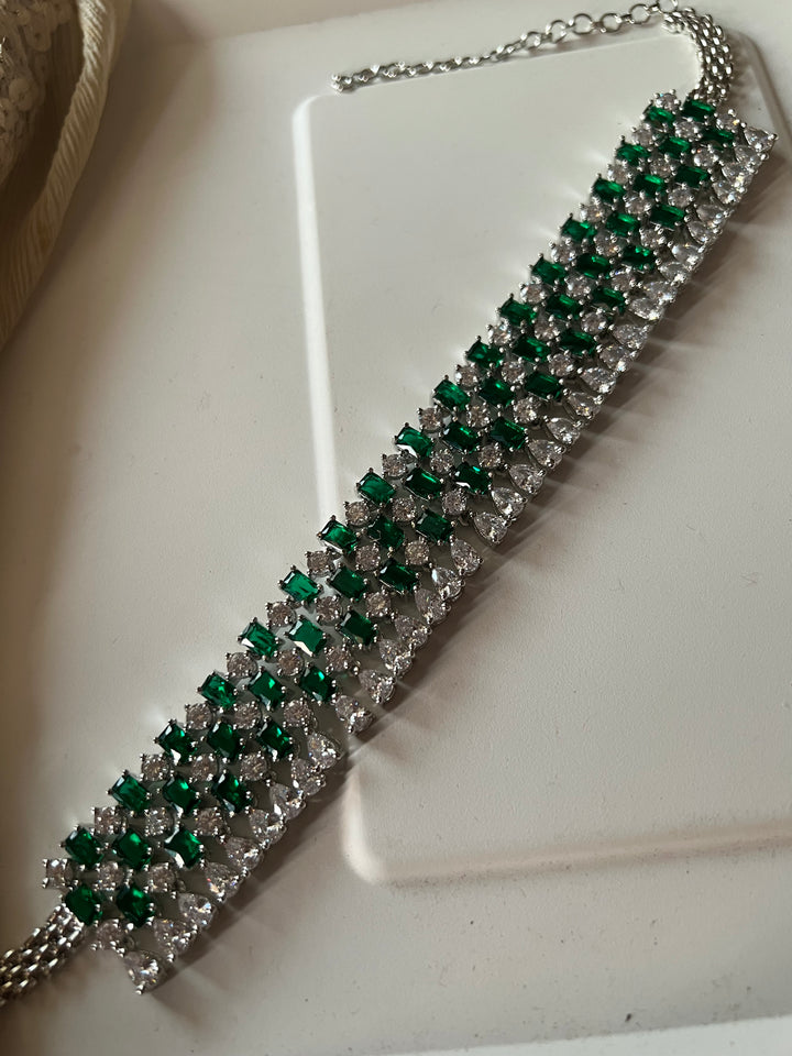 Elegant Designer Choker Necklace Set | SHIVKA | Brass, Copper & Silver | Perfect for Destination Weddings