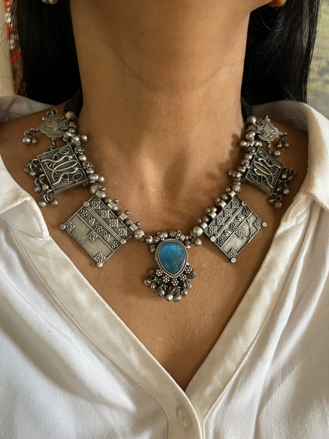 Statement Necklace with Earrings
