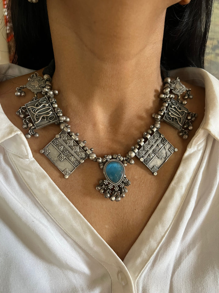 Statement Necklace with Earrings