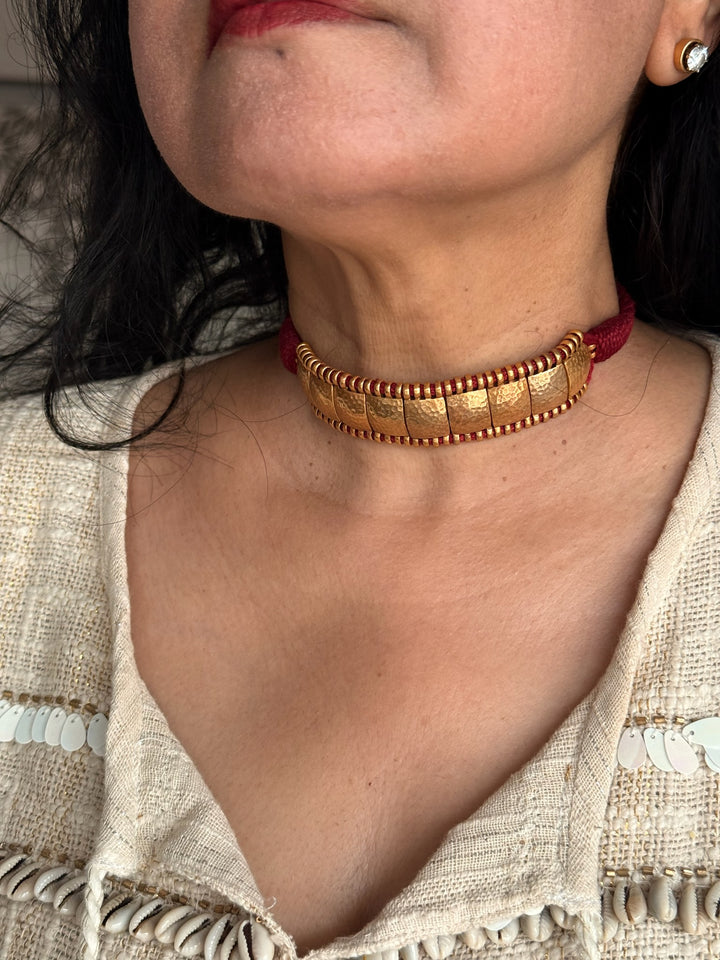 925 Silver Choker Necklace | Adjustable Dori | SHIVKA