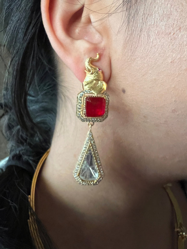 Elegant Animal Figurine Designer Necklace Set | SHIVKA | Brass, Copper & Silver | Perfect for Destination Weddings