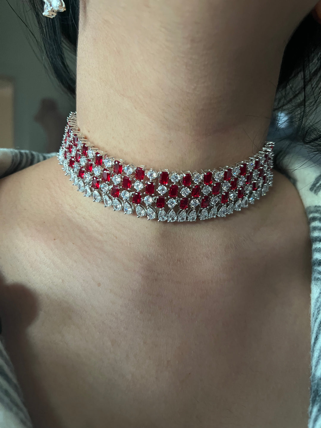 Elegant Designer Choker Necklace Set | SHIVKA | Brass, Copper & Silver | Perfect for Destination Weddings