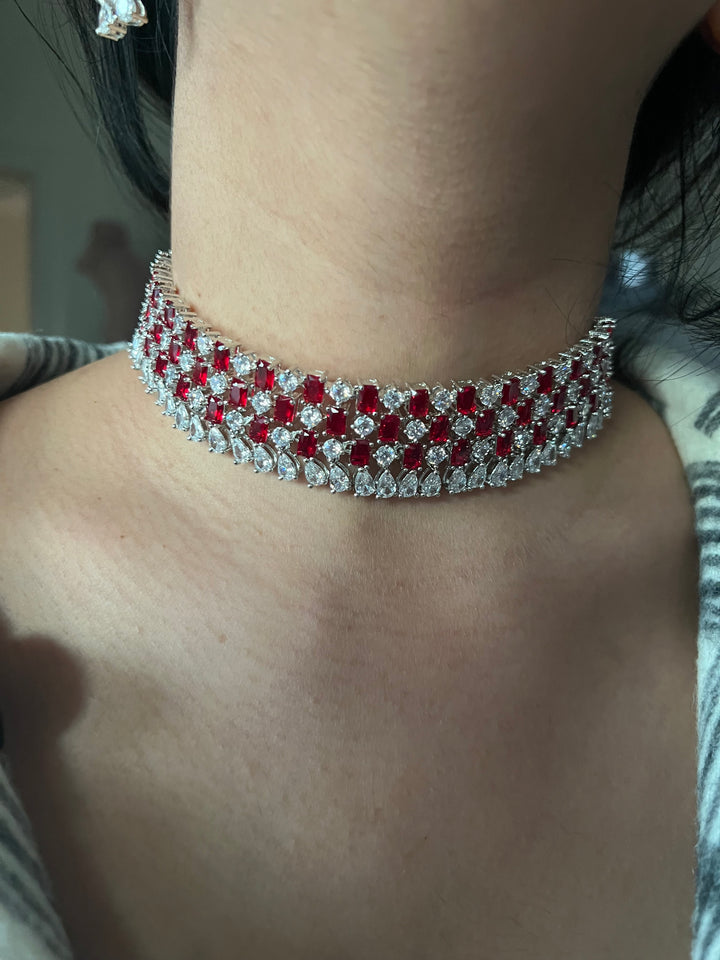 Elegant Designer Choker Necklace Set | SHIVKA | Brass, Copper & Silver | Perfect for Destination Weddings