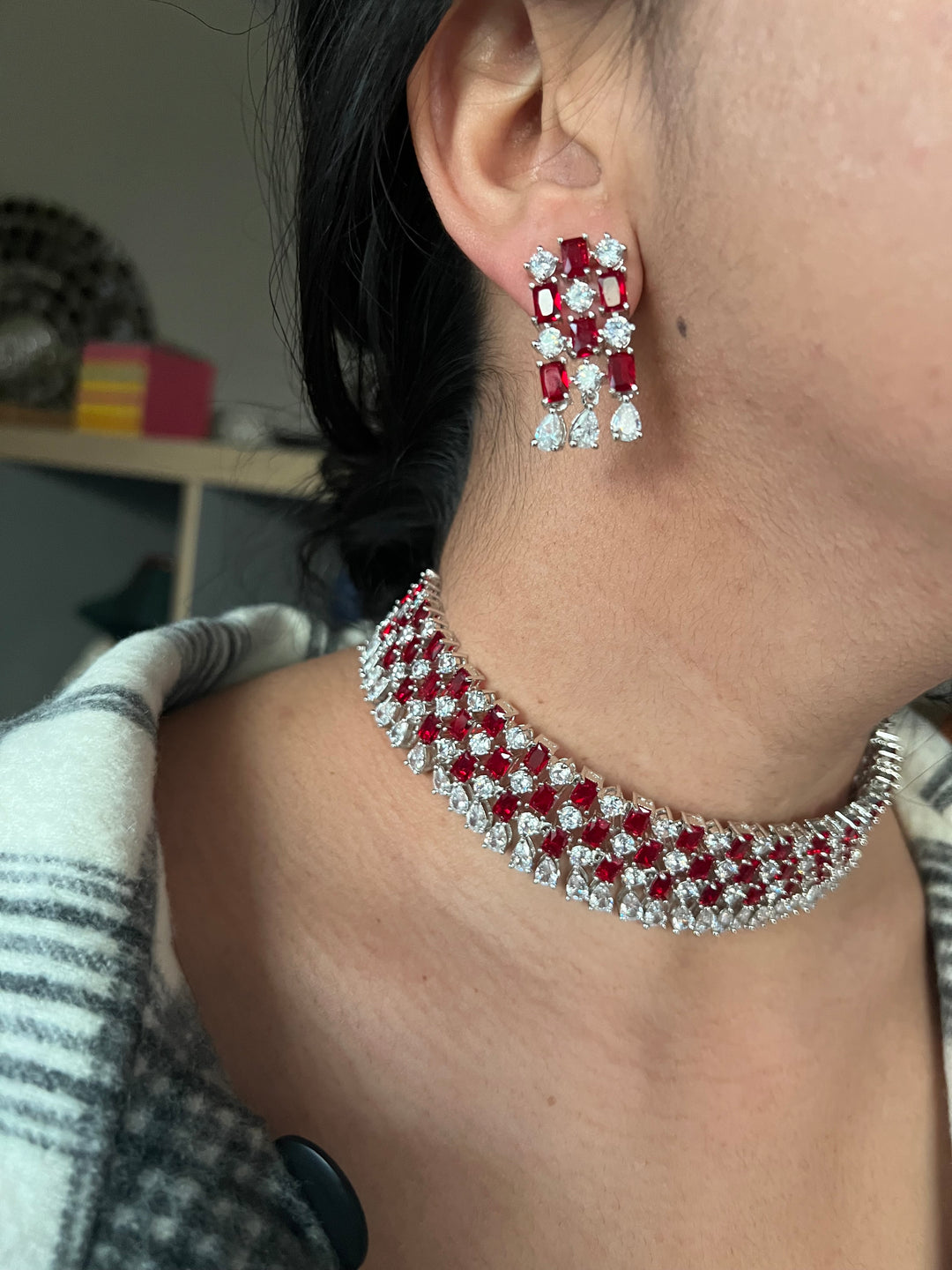 Elegant Designer Choker Necklace Set | SHIVKA | Brass, Copper & Silver | Perfect for Destination Weddings