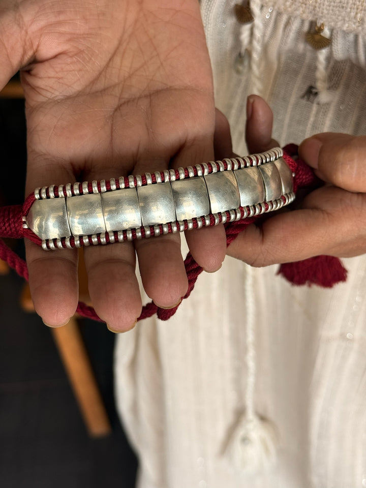 925 Silver Choker Necklace | Adjustable Dori | SHIVKA