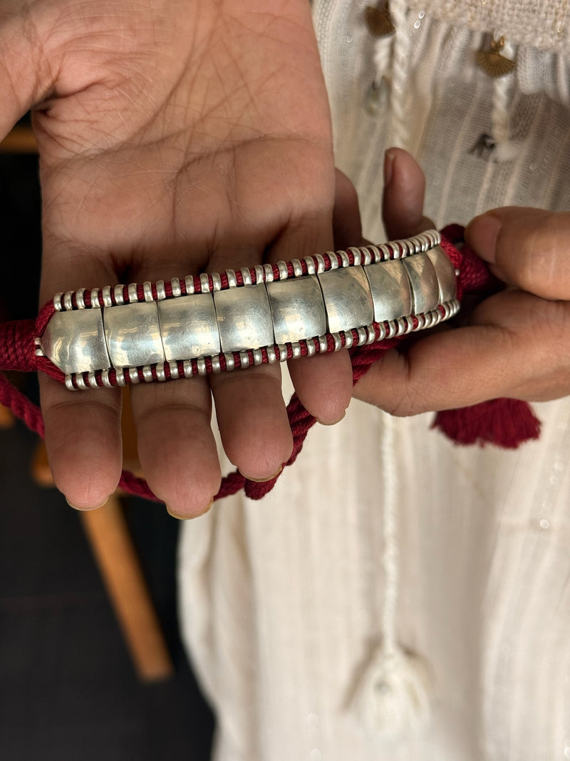 925 Silver Choker Necklace | Adjustable Dori | SHIVKA