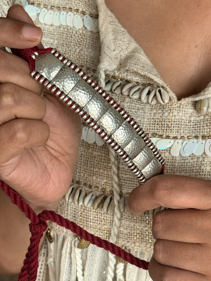 925 Silver Choker Necklace | Adjustable Dori | SHIVKA