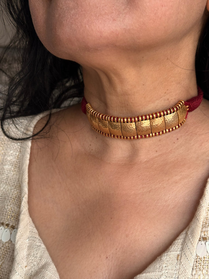 925 Silver Choker Necklace | Adjustable Dori | SHIVKA