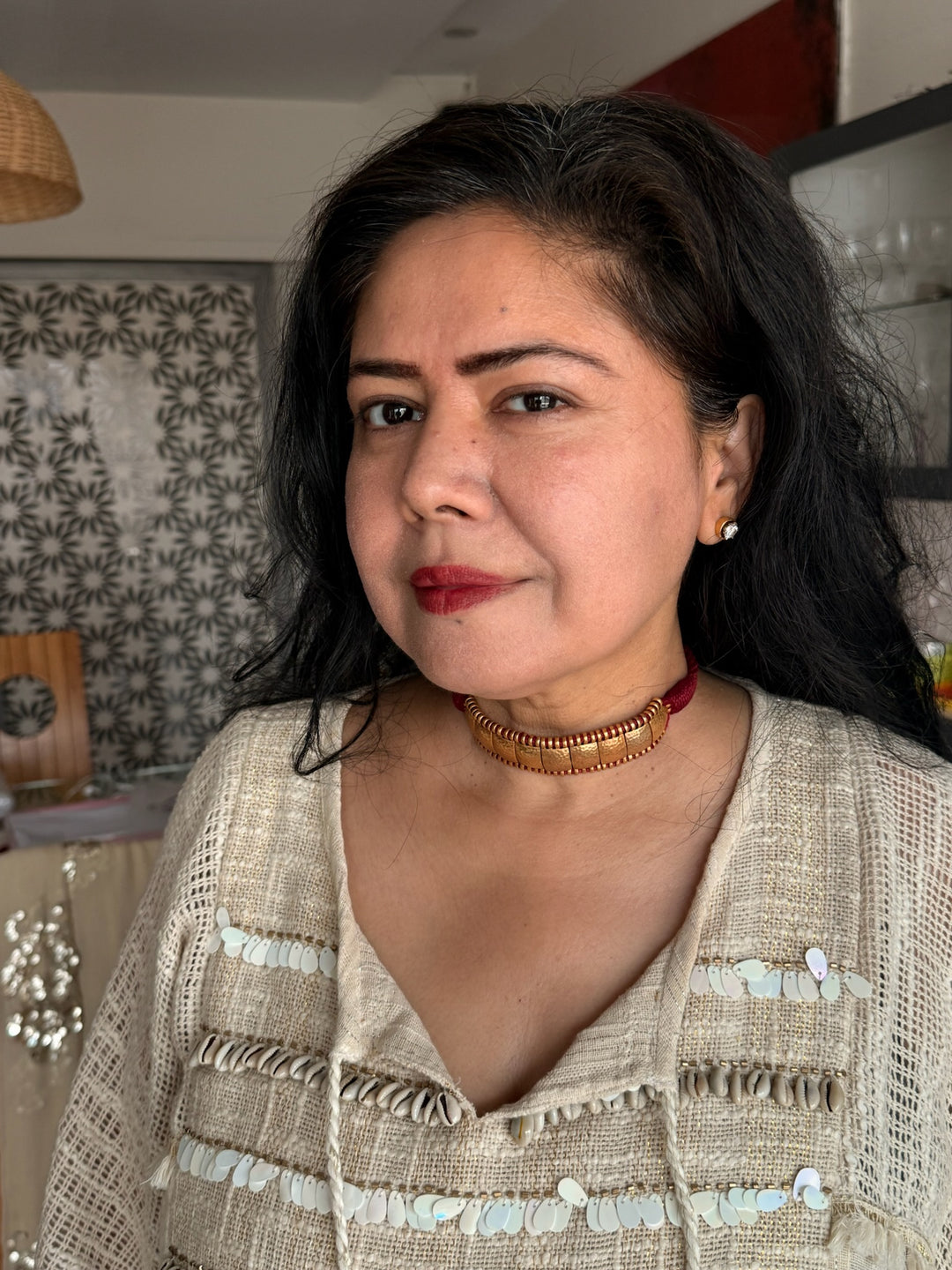 925 Silver Choker Necklace | Adjustable Dori | SHIVKA