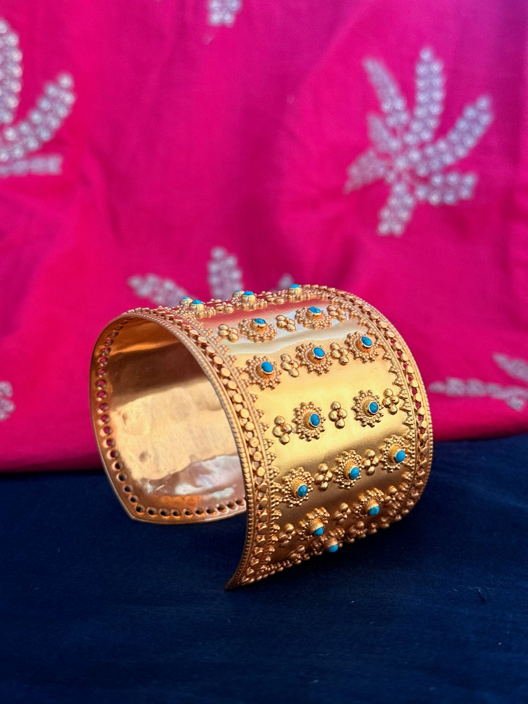 Handmade 925 Silver Turquoise Cuff Bracelet | SHIVKA