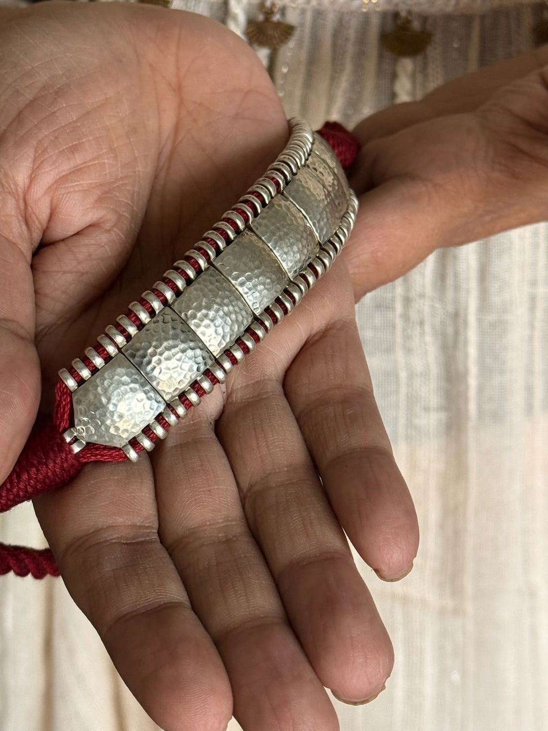 925 Silver Choker Necklace | Adjustable Dori | SHIVKA