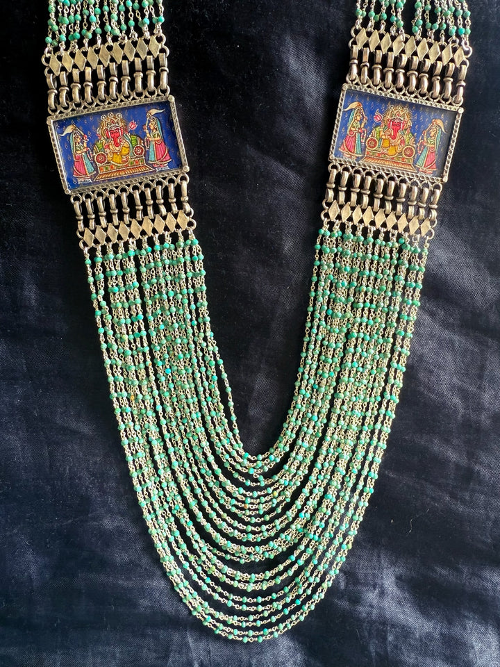 Handmade 925 Silver Turquoise Beads Necklace | SHIVKA