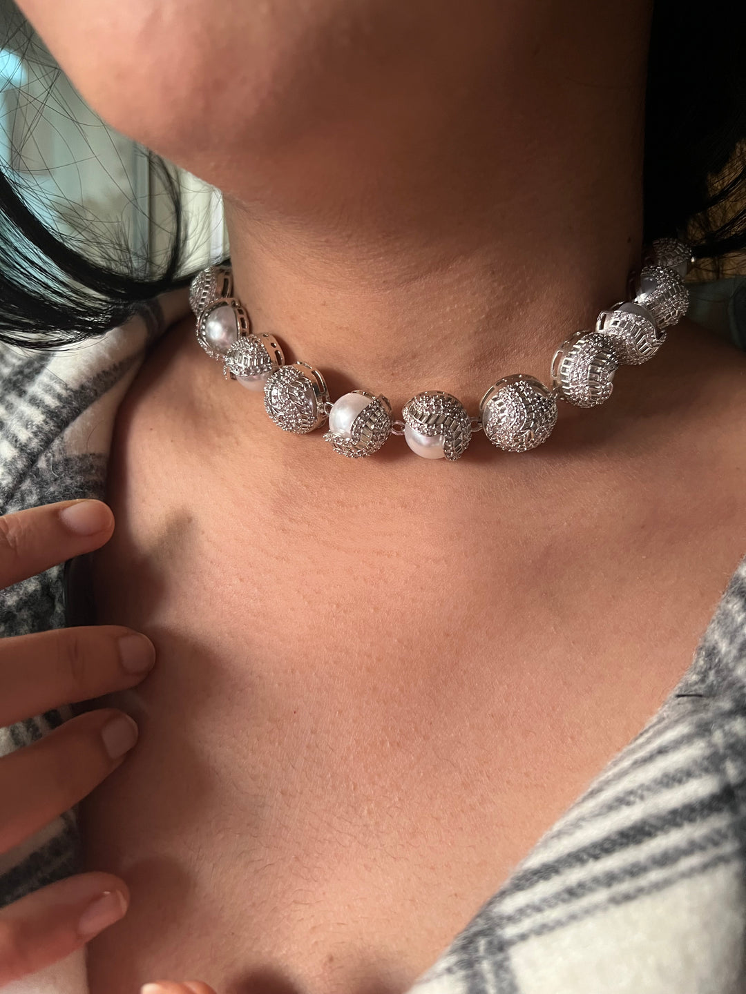 Elegant Designer Choker Necklace Set | SHIVKA | Brass, Copper & Silver | Perfect for Destination Weddings