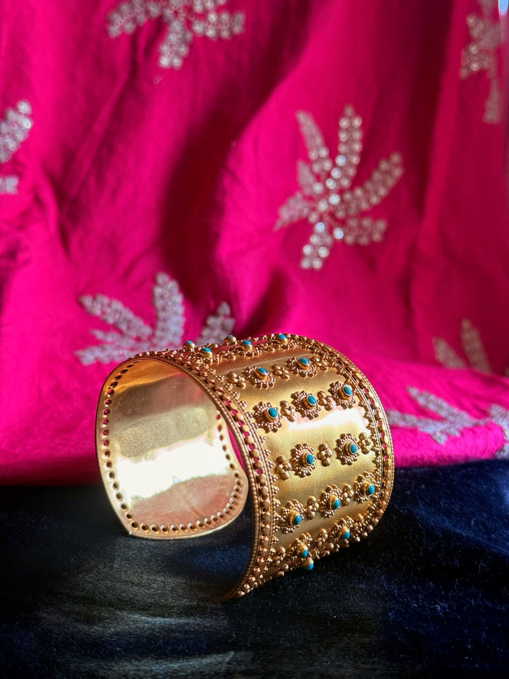 Handmade 925 Silver Turquoise Cuff Bracelet | SHIVKA