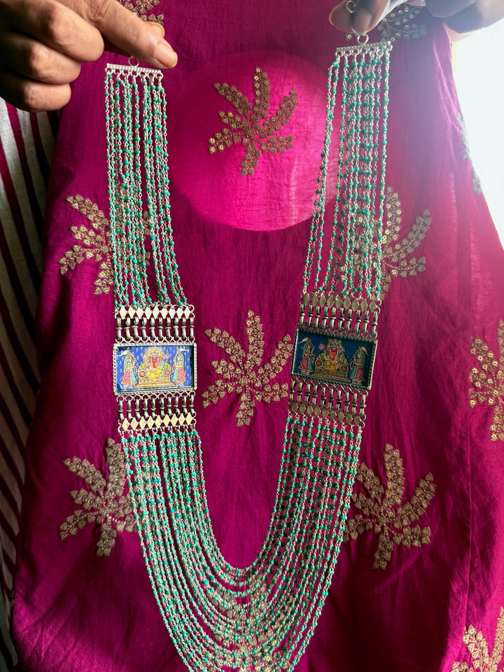 Handmade 925 Silver Turquoise Beads Necklace | SHIVKA