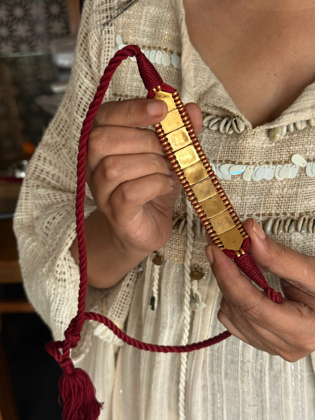 925 Silver Choker Necklace | Adjustable Dori | SHIVKA