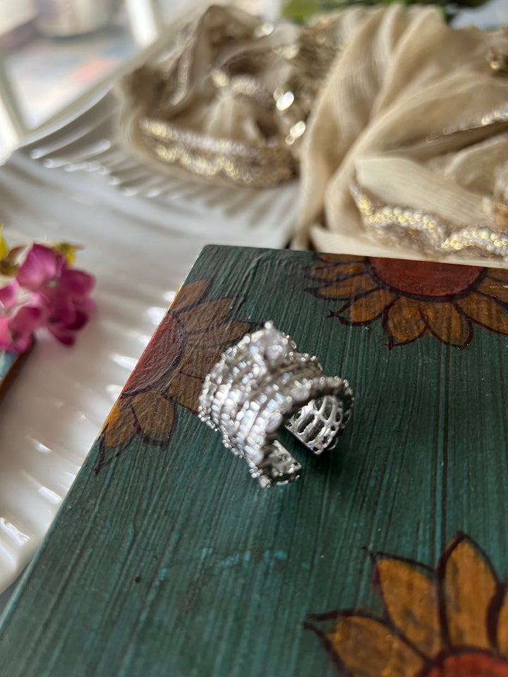 Solitaire Crystal and Faux Diamond Ring - A Touch of Timeless Beauty