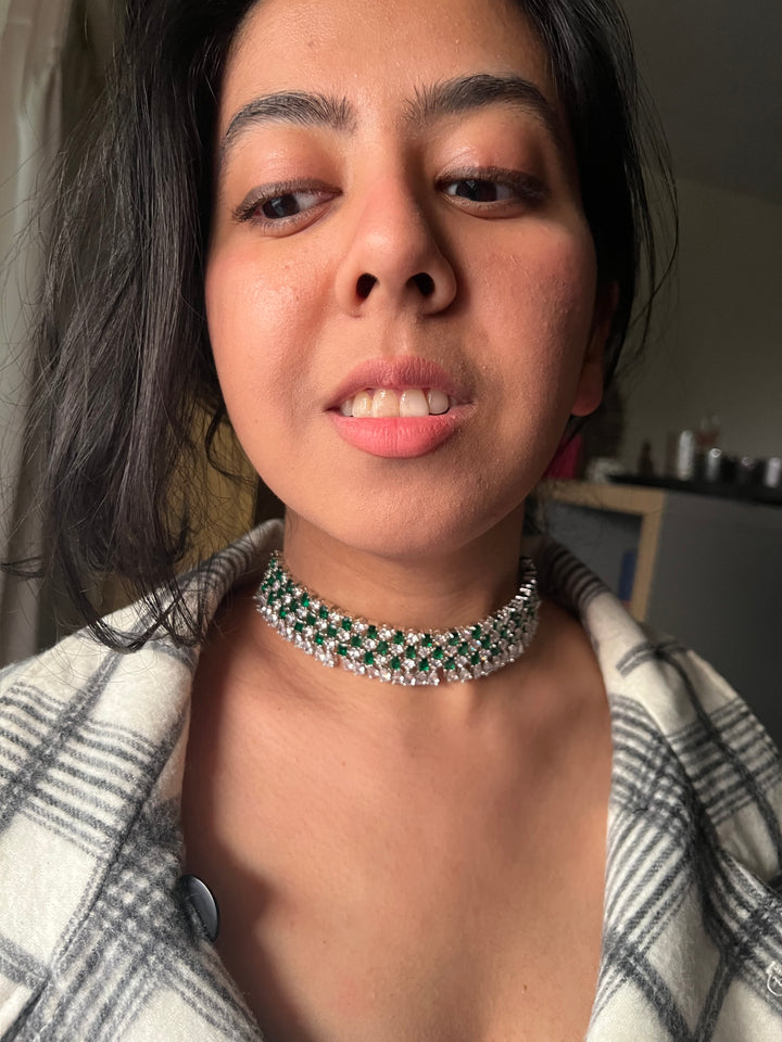 Elegant Designer Choker Necklace Set | SHIVKA | Brass, Copper & Silver | Perfect for Destination Weddings