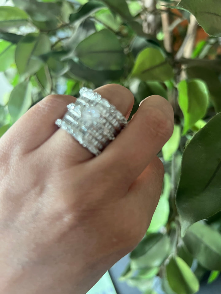 Solitaire Crystal and Faux Diamond Ring - A Touch of Timeless Beauty