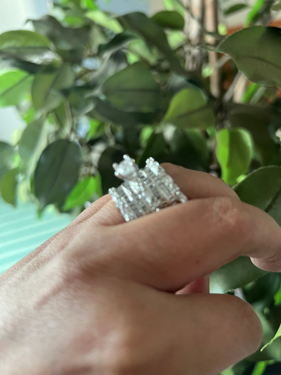 Solitaire Crystal and Faux Diamond Ring - A Touch of Timeless Beauty