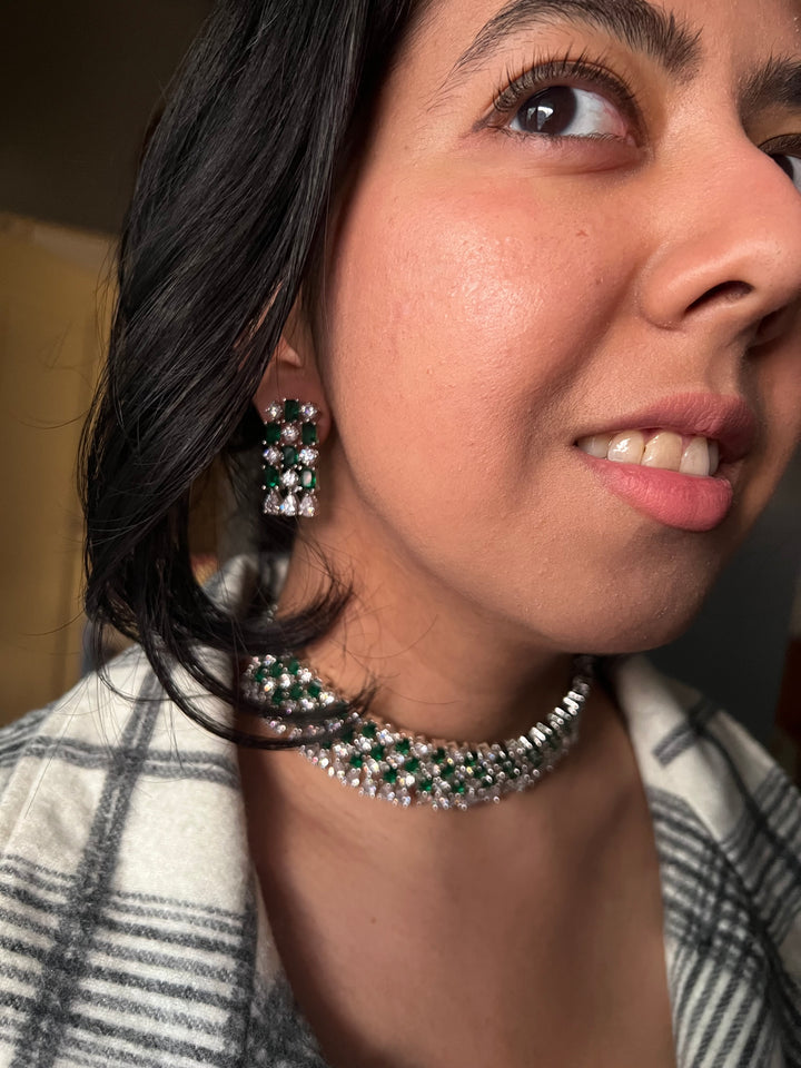 Elegant Designer Choker Necklace Set | SHIVKA | Brass, Copper & Silver | Perfect for Destination Weddings