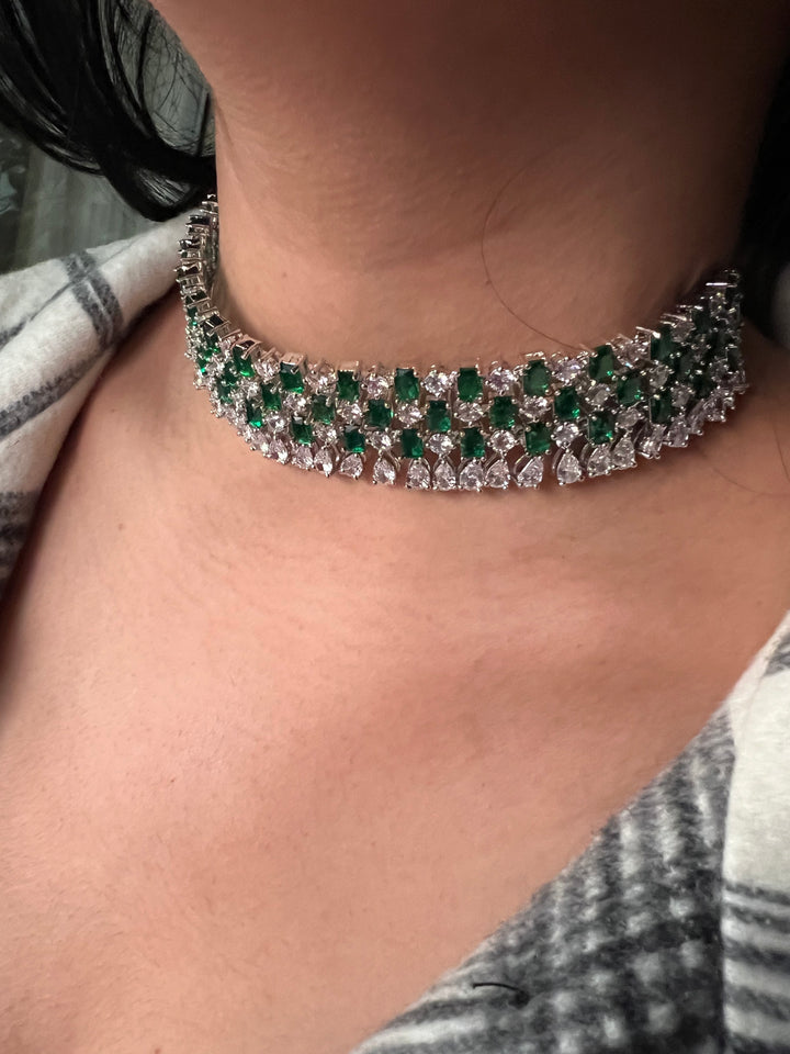 Elegant Designer Choker Necklace Set | SHIVKA | Brass, Copper & Silver | Perfect for Destination Weddings