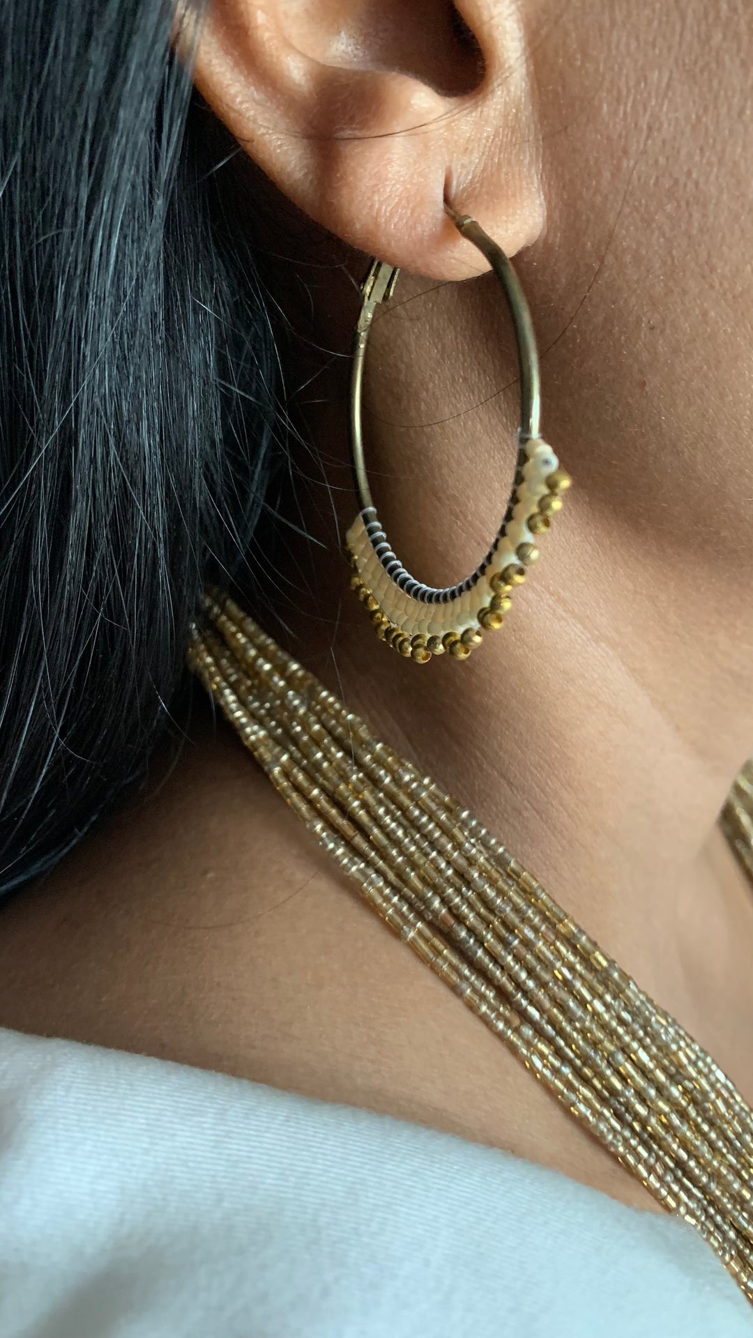 Knotty Necklace with Statement Earrings