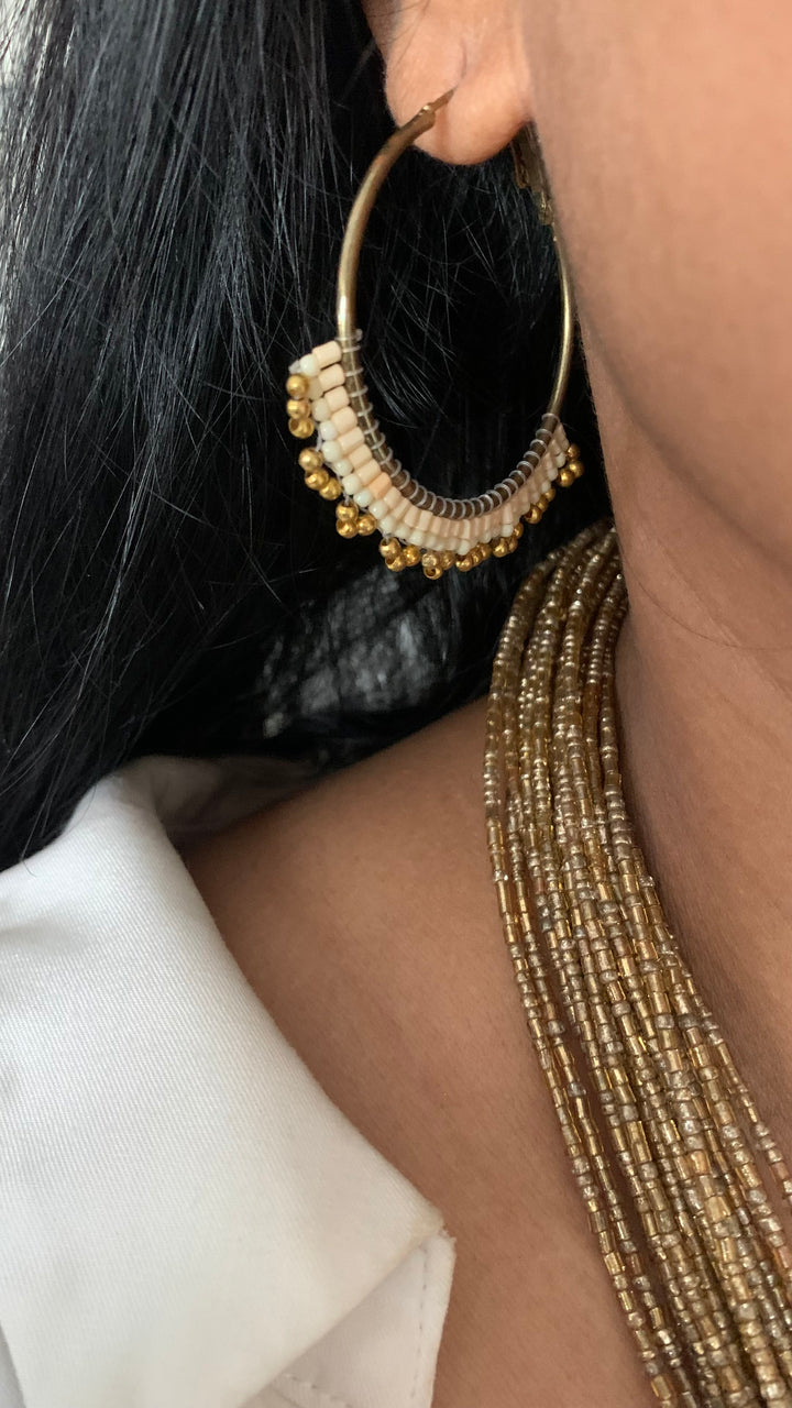 Knotty Necklace with Statement Earrings