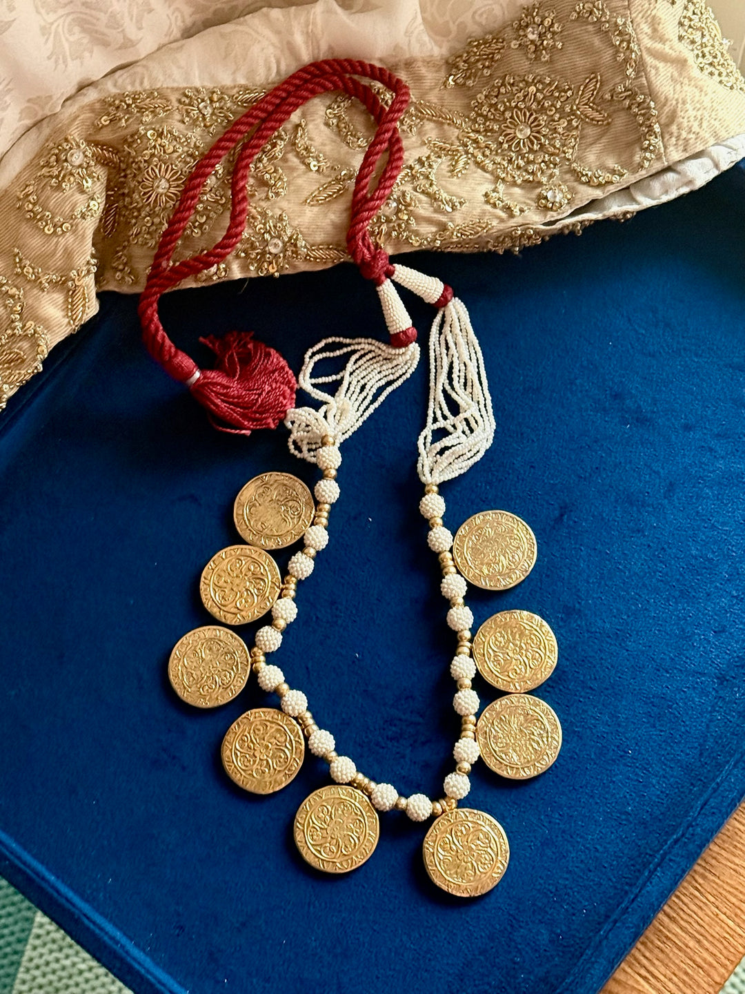 Handmade 925 Silver Ganesha Balaji Pearl Necklace | SHIVKA