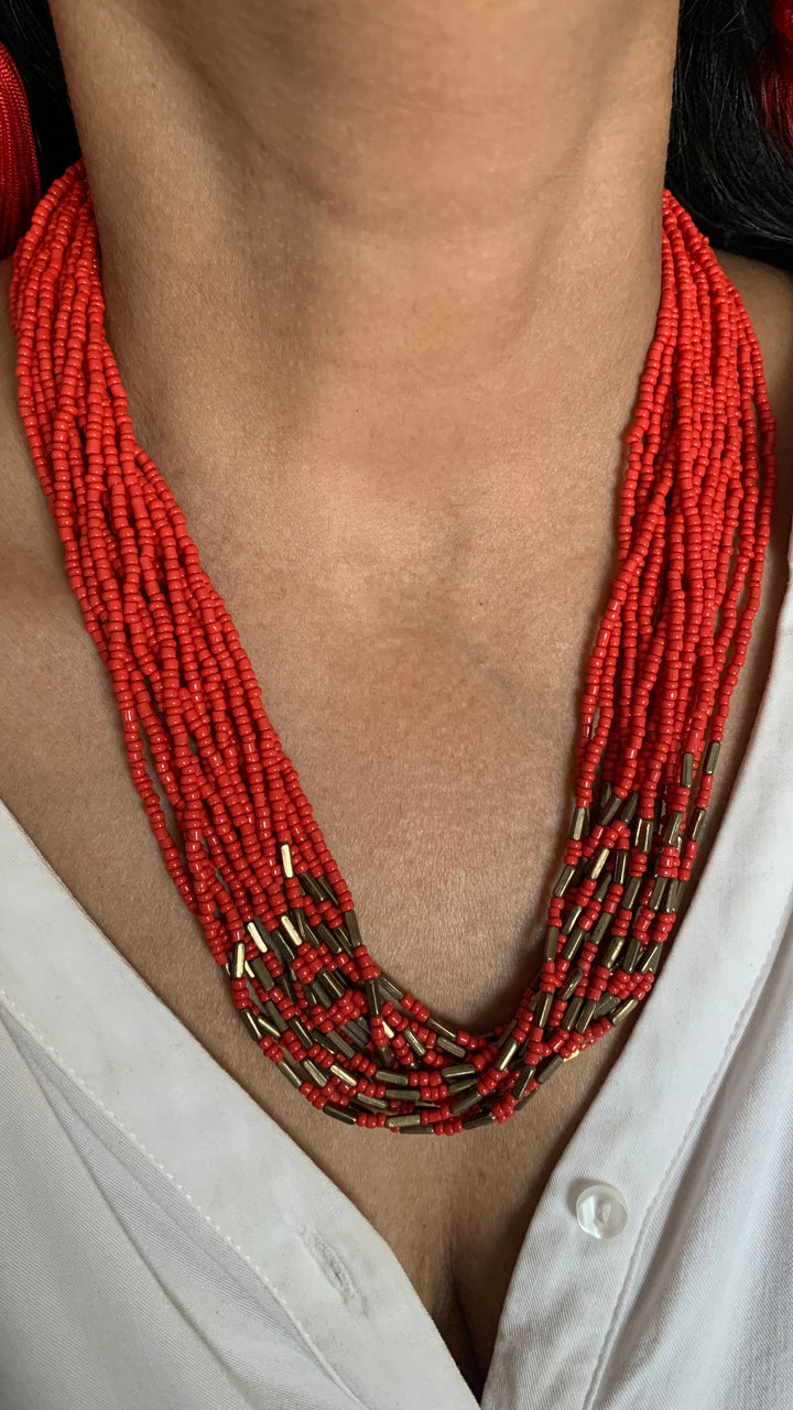 Beaded Necklace Set/ Boho Necklace Set/ Bohemian Necklace Set