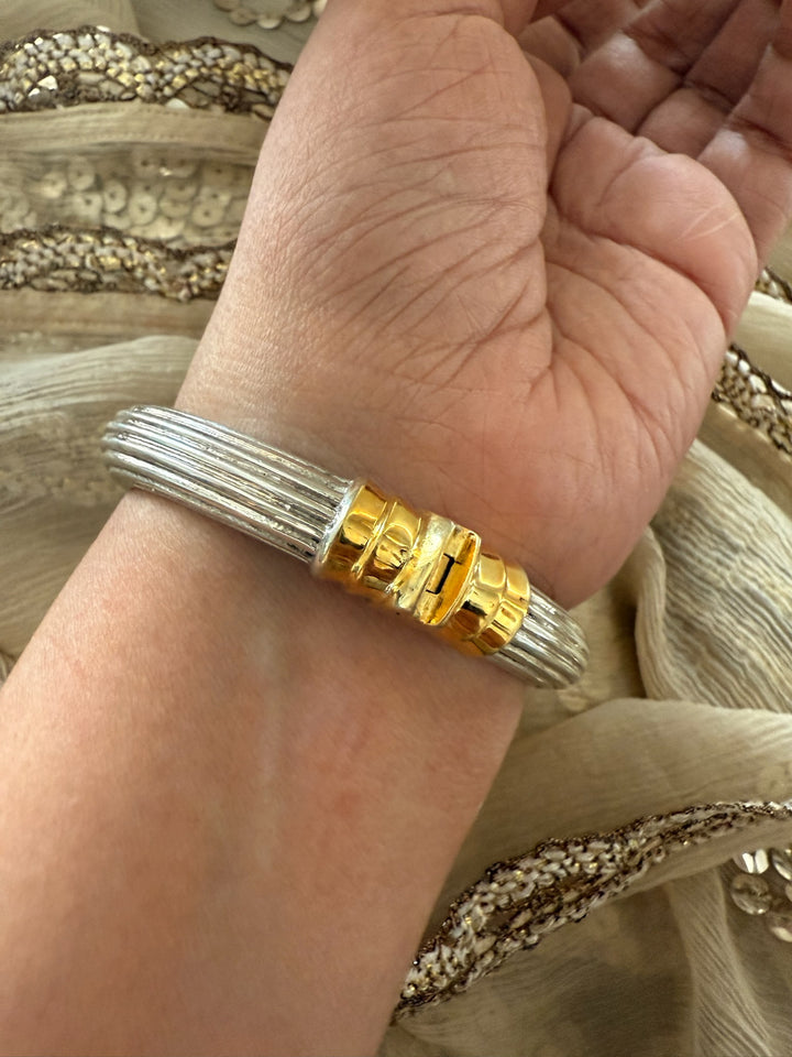 Statement Turquoise & Coral 925 Silver Kada – SHIVKA