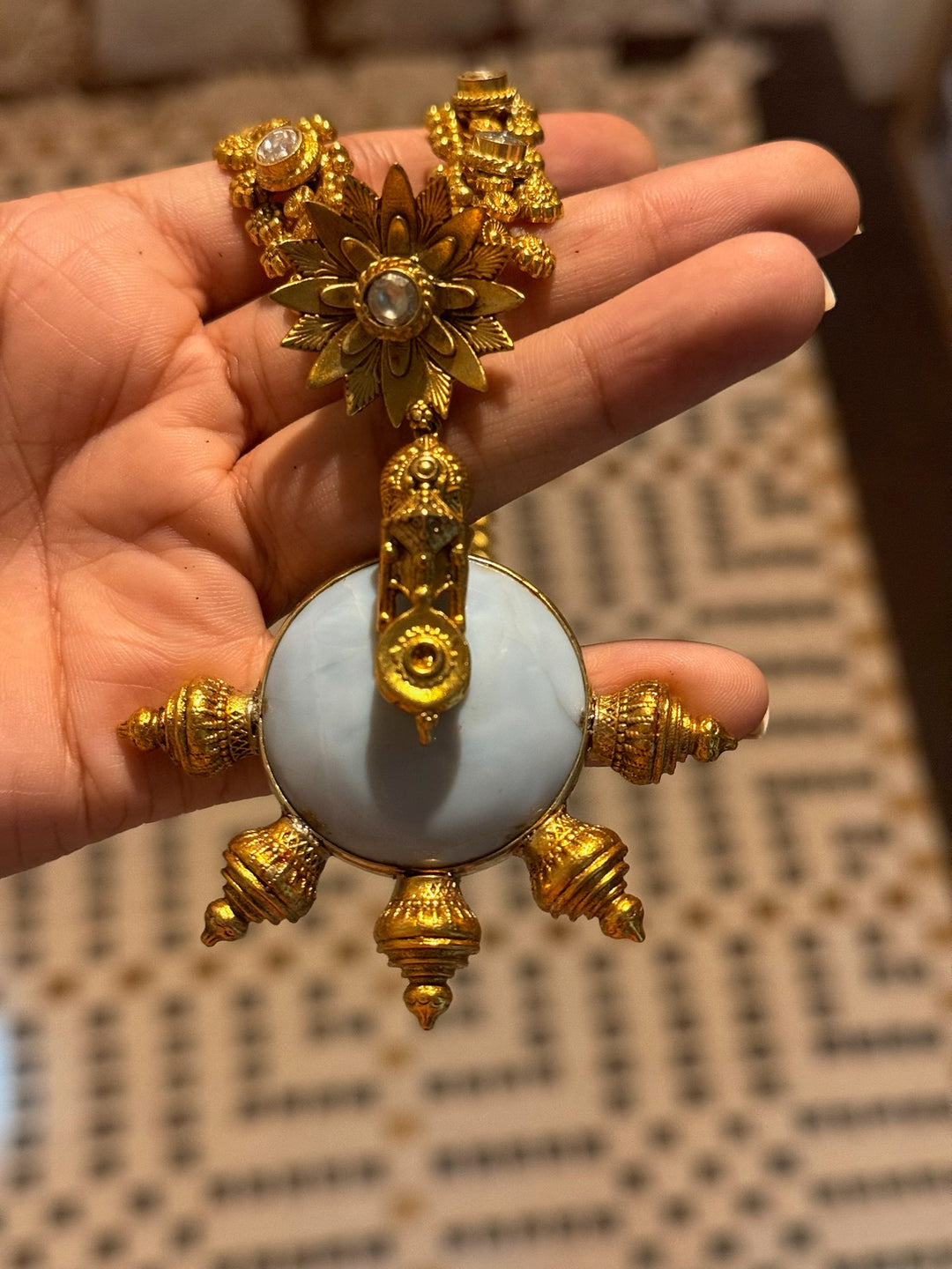 Handmade 925 Silver Light Blue Gemstone Necklace | SHIVKA