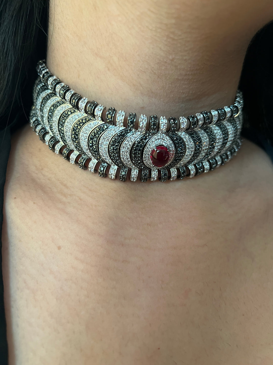 Elegant Designer Choker Necklace Set | SHIVKA | Brass, Copper & Silver | Perfect for Destination Weddings