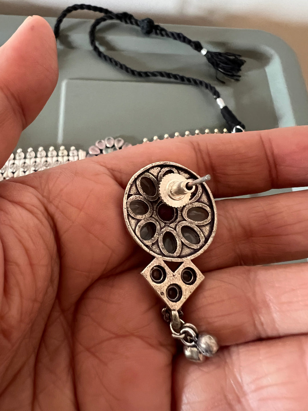 Vintage Art  Choker with Statement Studs