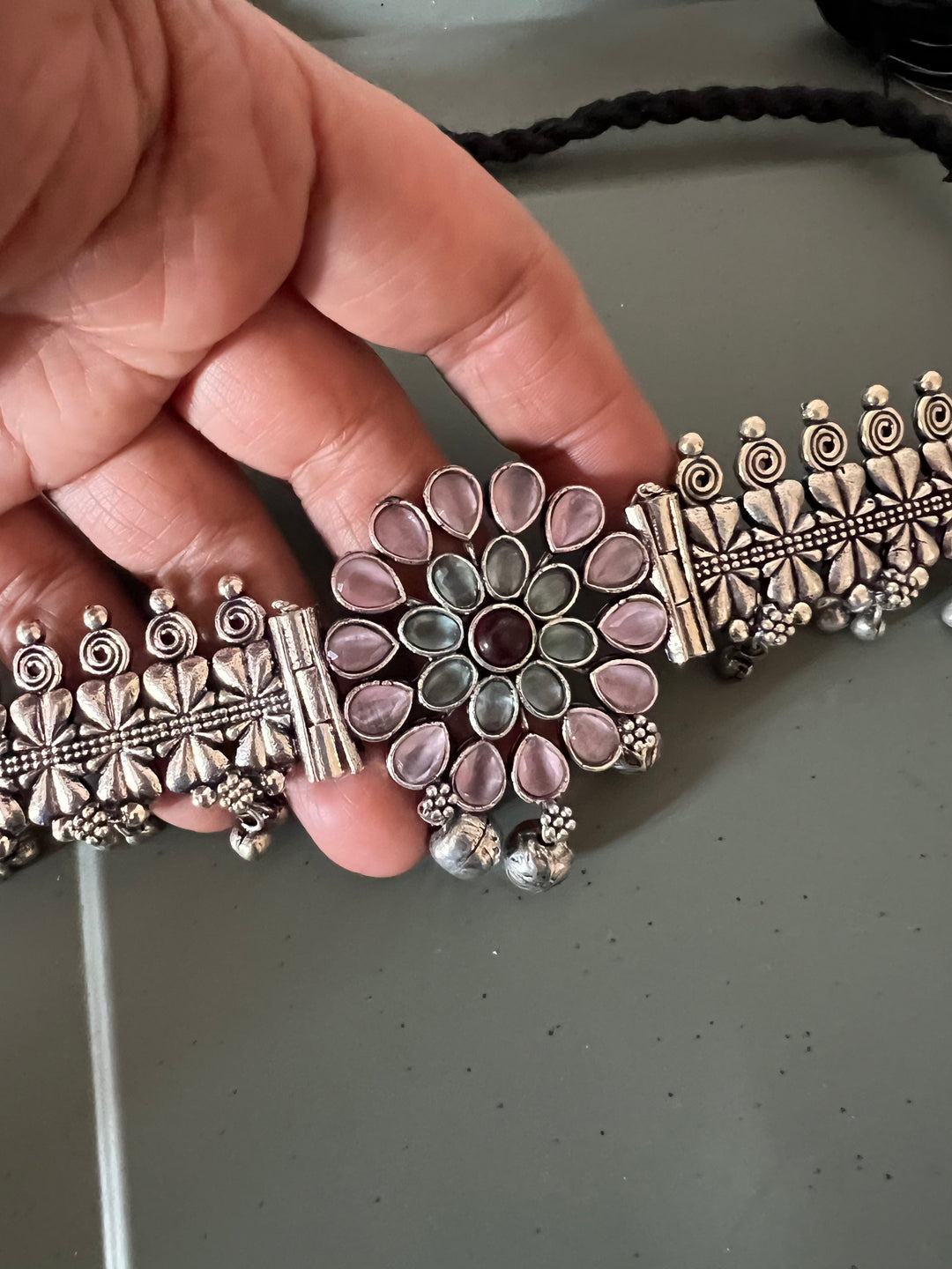 Vintage Art  Choker with Statement Studs