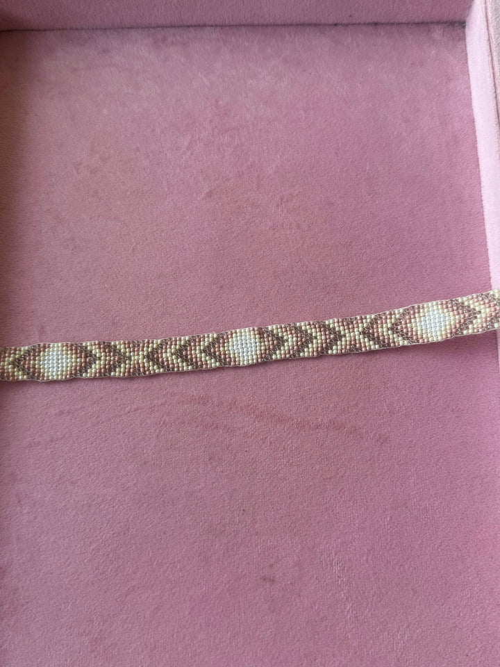Aztec Pattern Beaded Choker Necklace