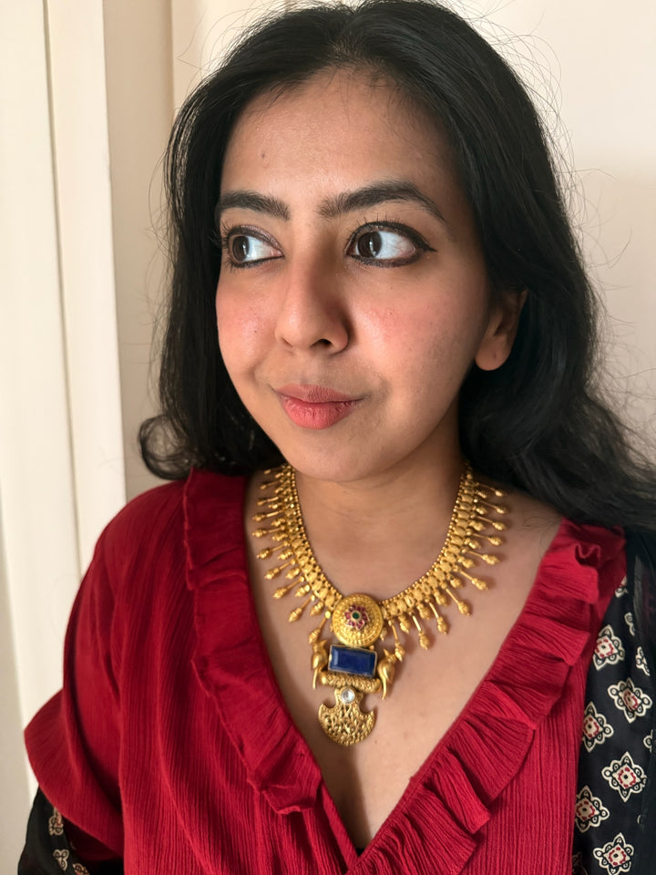 Handmade 925 Silver Lapis Lazuli Necklace | SHIVKA