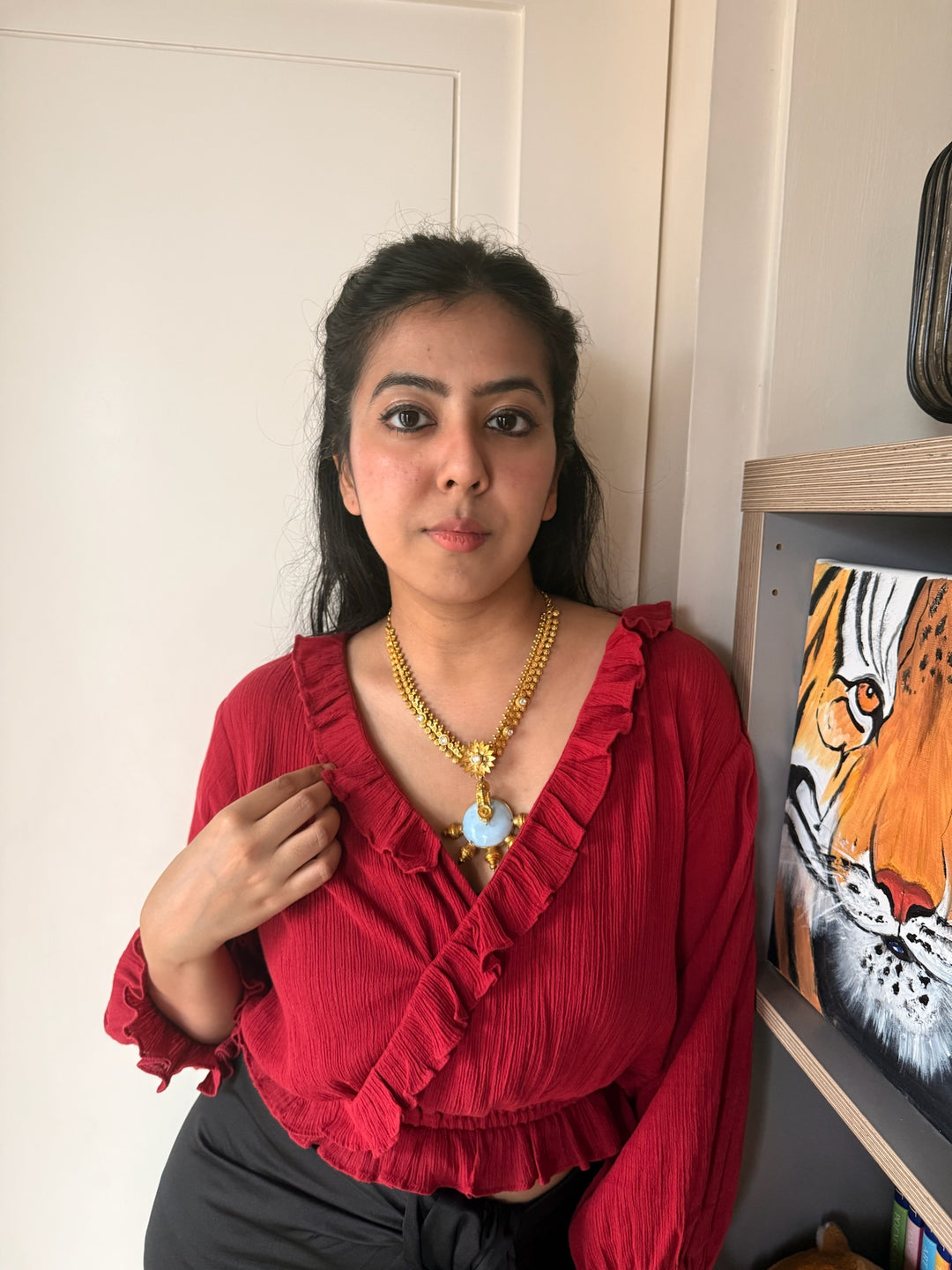 Handmade 925 Silver Light Blue Gemstone Necklace | SHIVKA