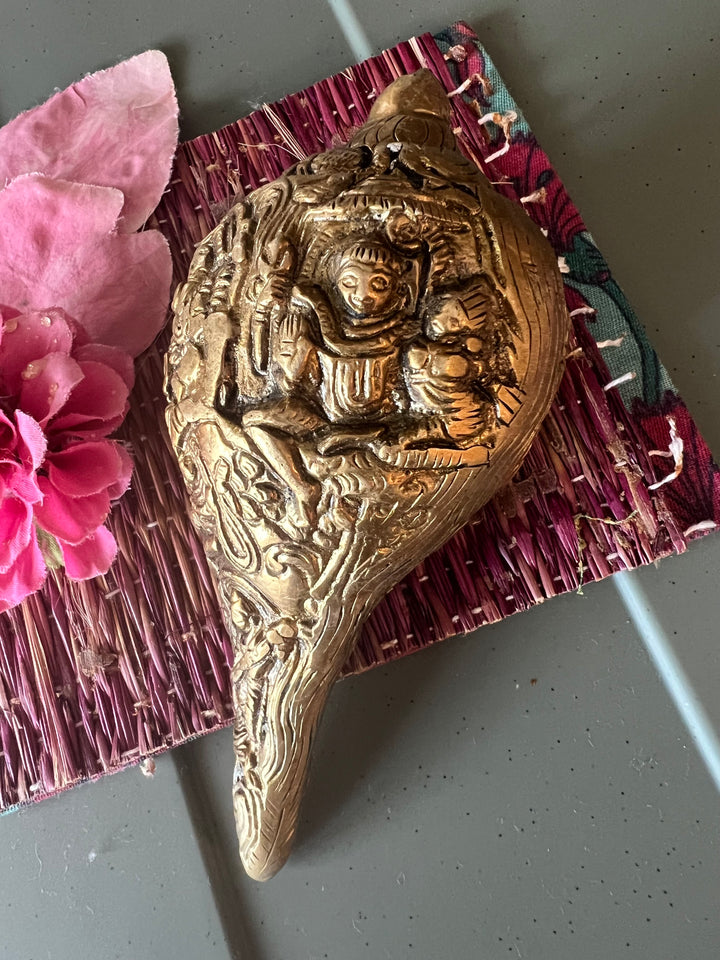 Antique Brass Shankh: Divine Resonance