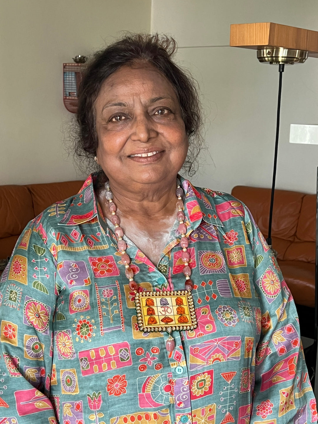 Hand painted Ganesha Pendant Necklace - Premium Quality Craftsmanship