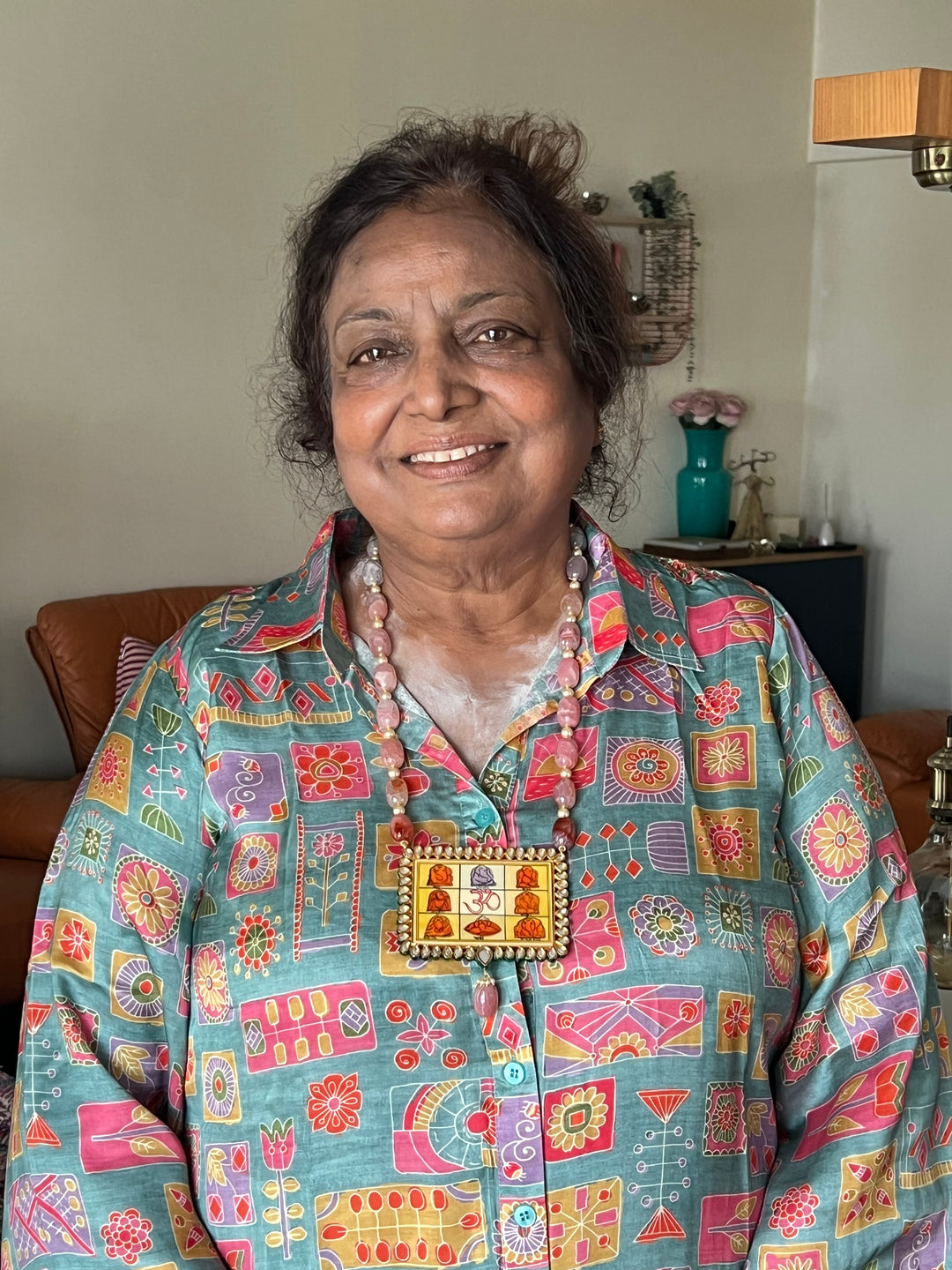 Hand painted Ganesha Pendant Necklace - Premium Quality Craftsmanship