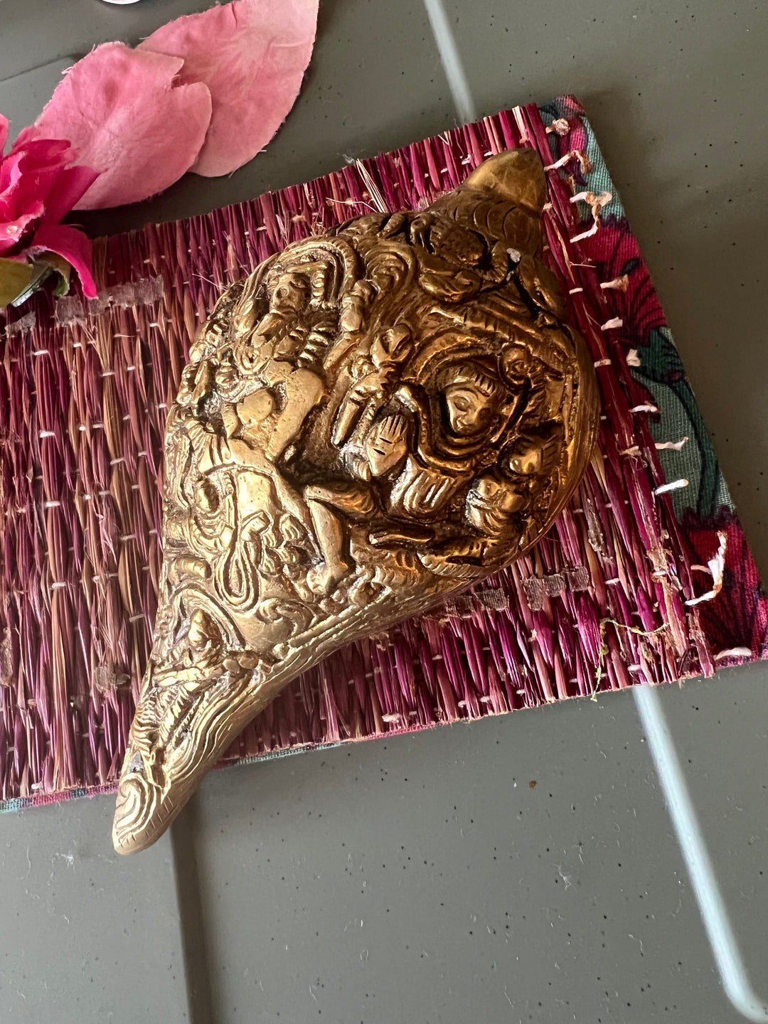 Antique Brass Shankh: Divine Resonance