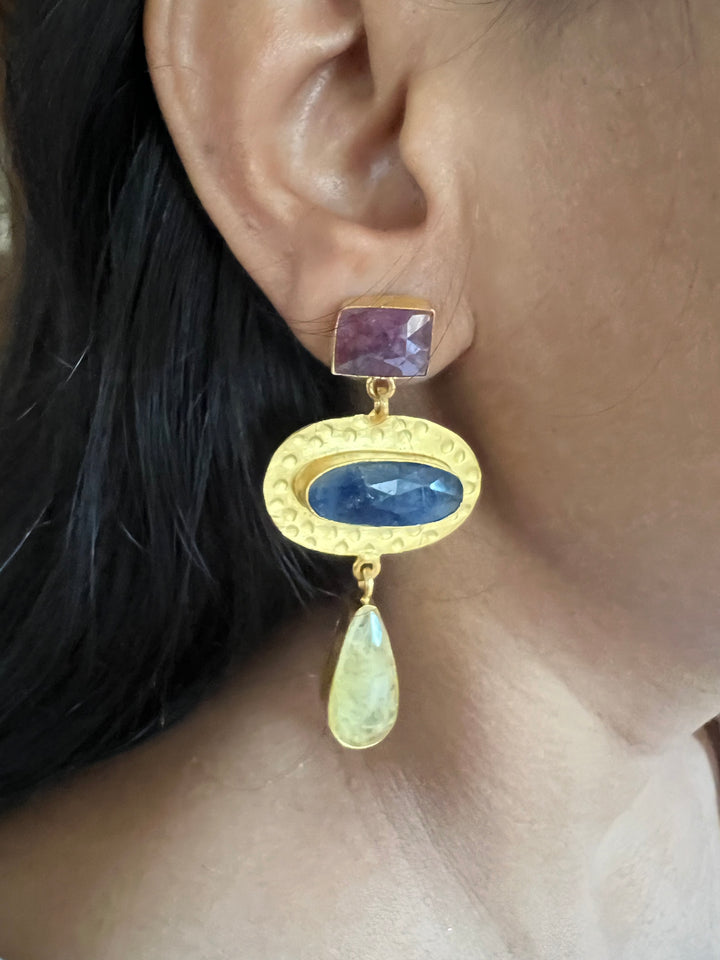 Multi Sapphire Earrings - Premium Quality, Exquisite Craftsmanship