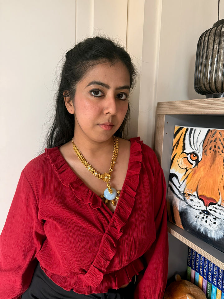 Handmade 925 Silver Light Blue Gemstone Necklace | SHIVKA